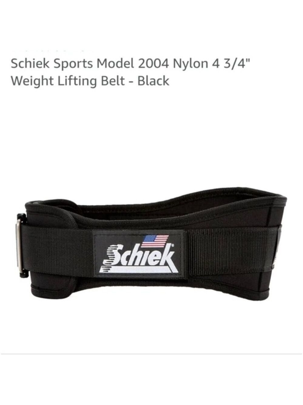 Schiek Sports Model 2004 Nylon 4 3/4" Weight Lifting Belt - Black Size XS
